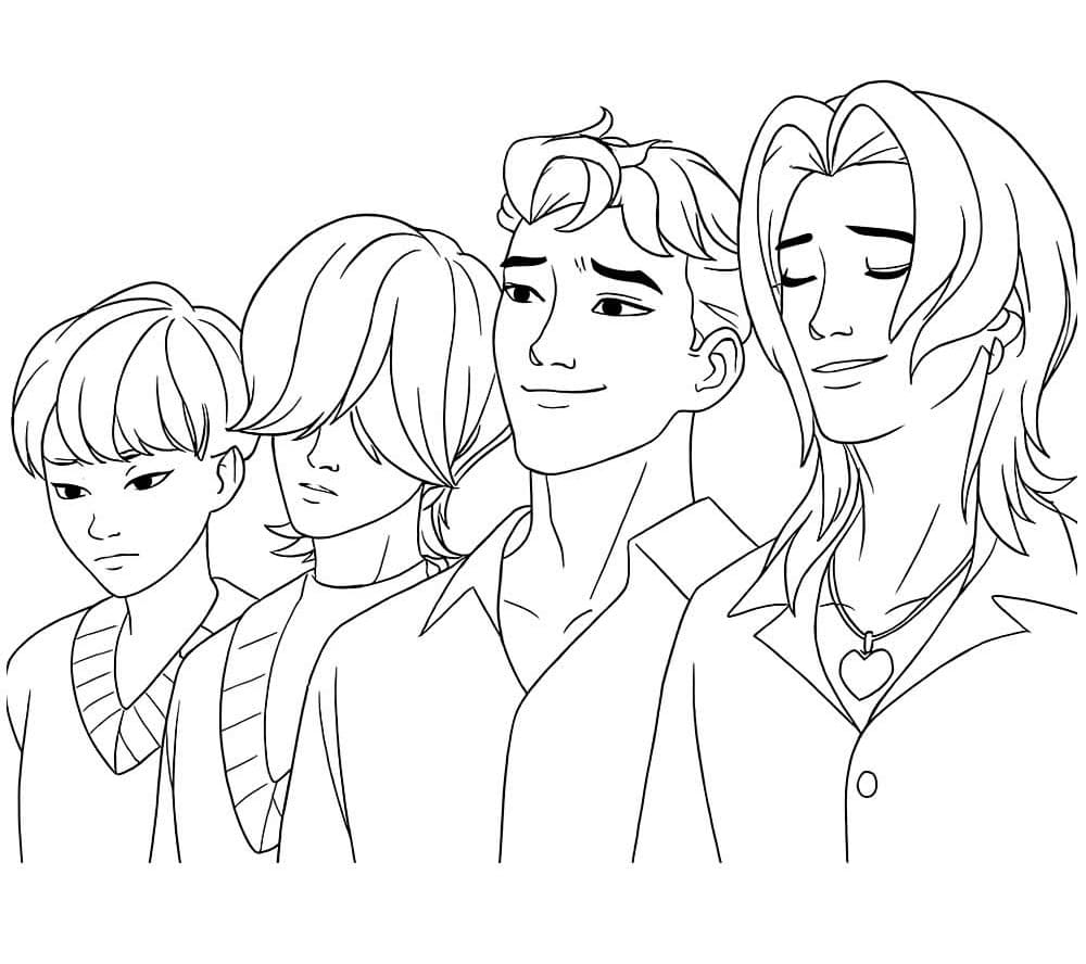 Saja Boys pro děti od 1 roku omalovánka