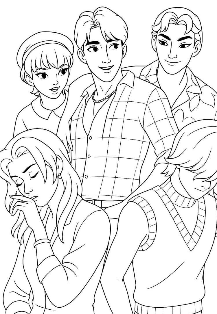 Saja Boys zdarma k vytištění omalovánka