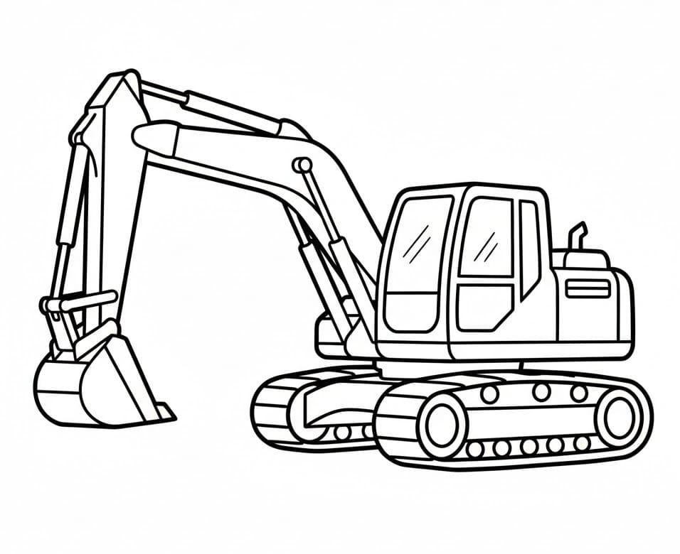 Skvělý Bagr omalovánka