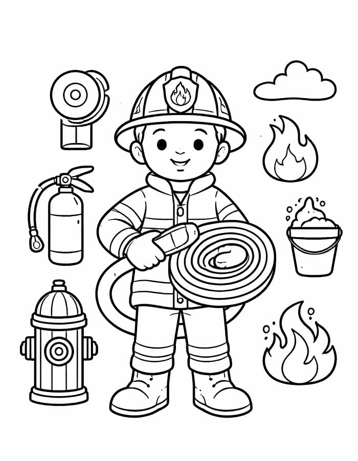 Skvělý Hasič omalovánka