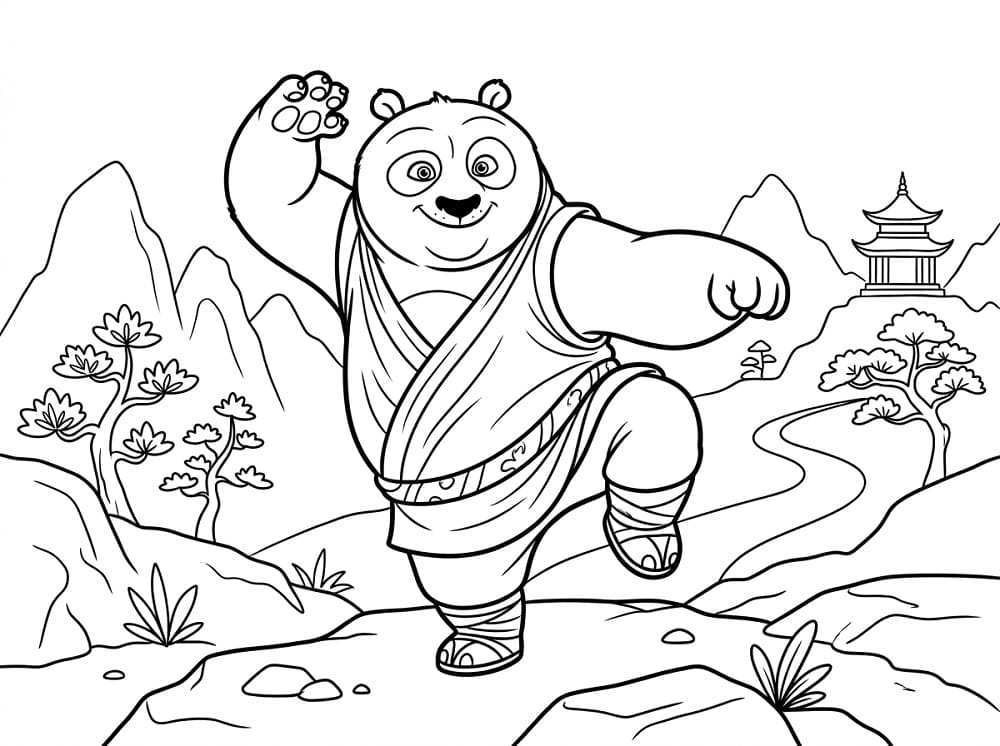 Skvělý Kung Fu Panda omalovánka