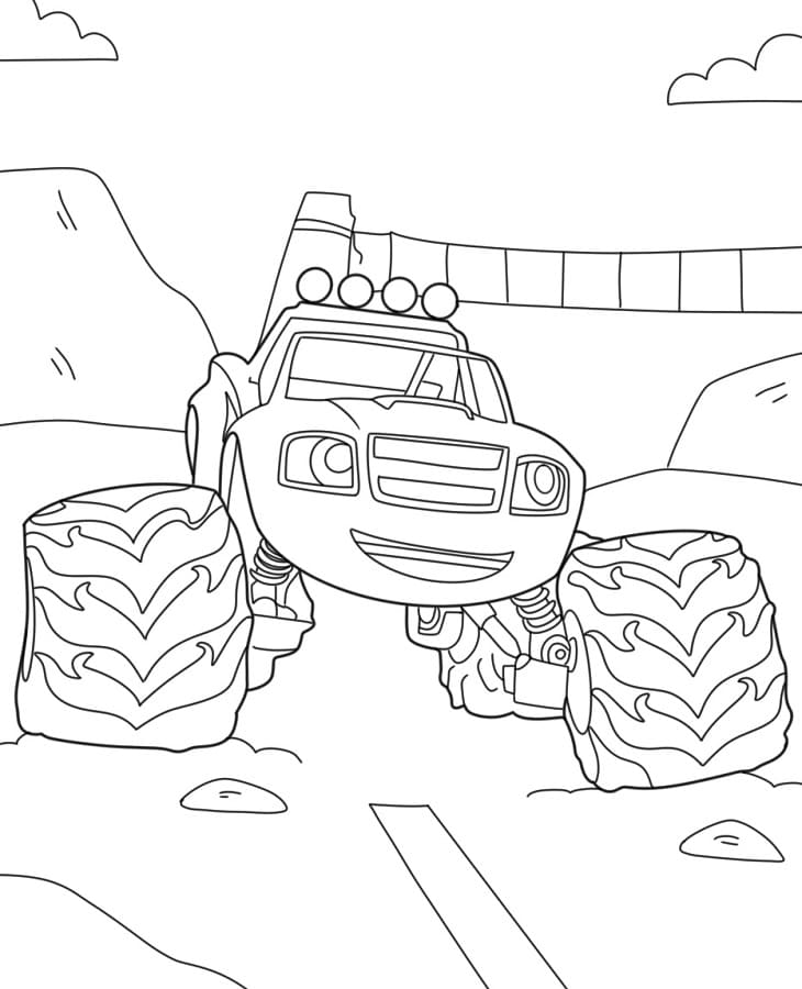 Skvělý Plamínek a čtyřkoláci omalovánka