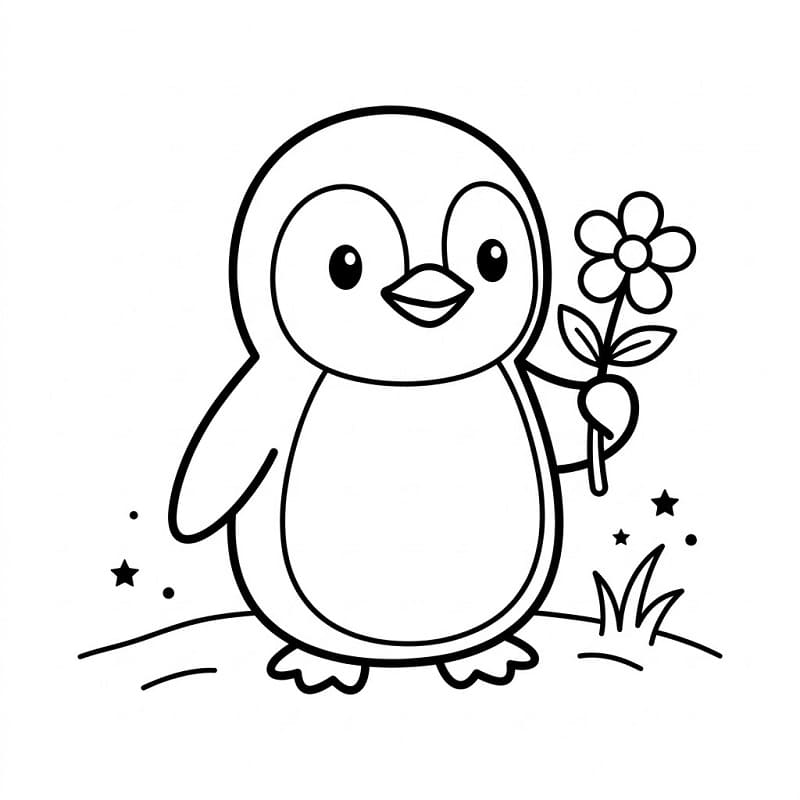 Skvělý Tučňák omalovánka