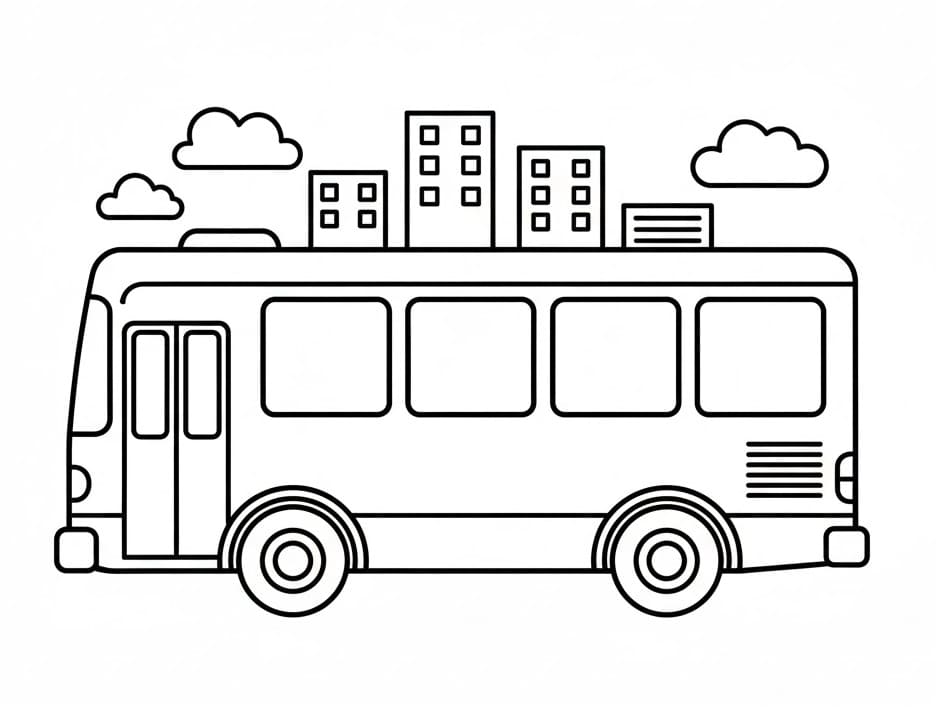 Skvělý autobus omalovánka