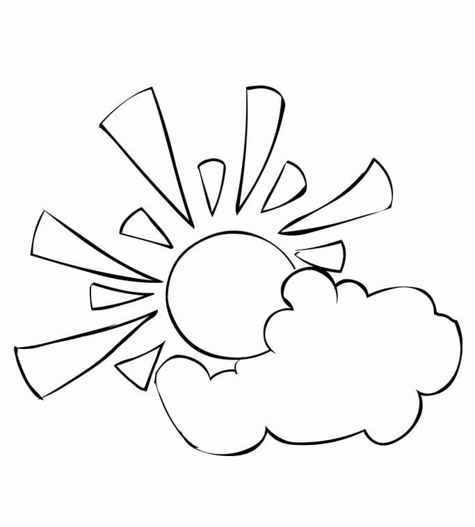 Slunce a mrak omalovánka