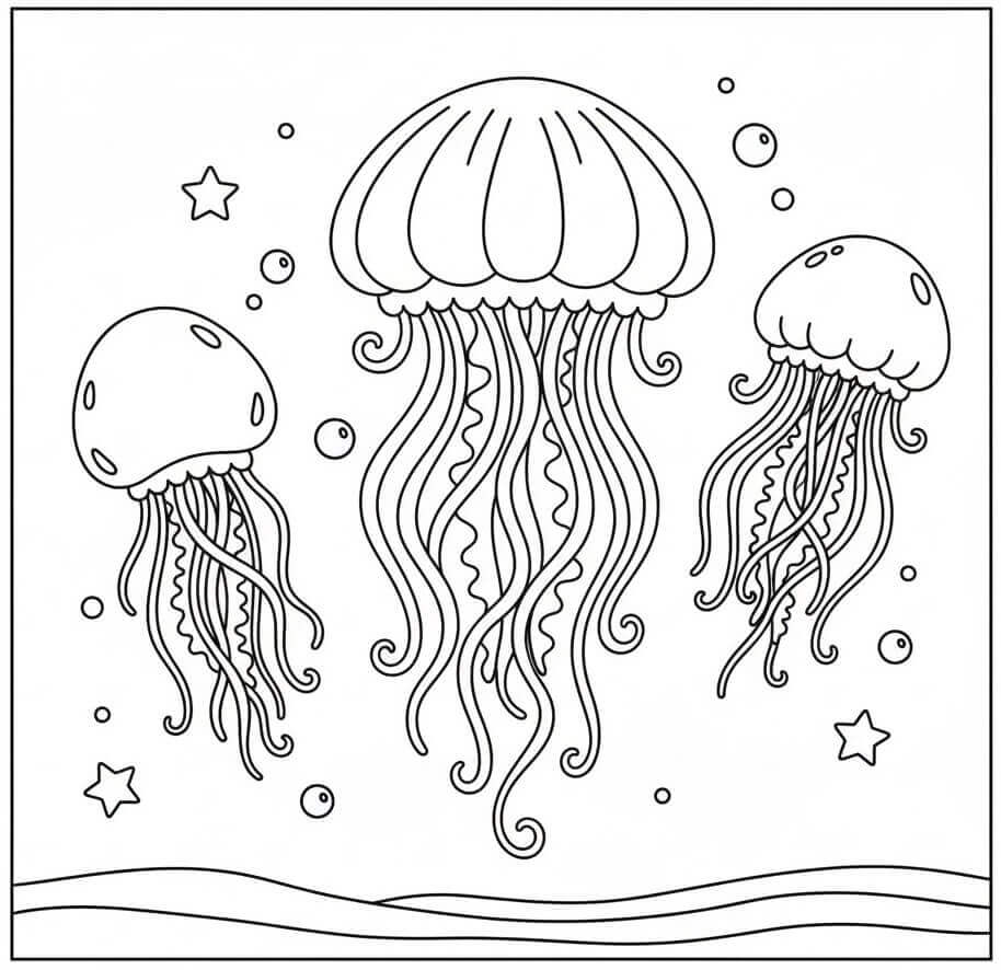 Snadná Medúza omalovánka