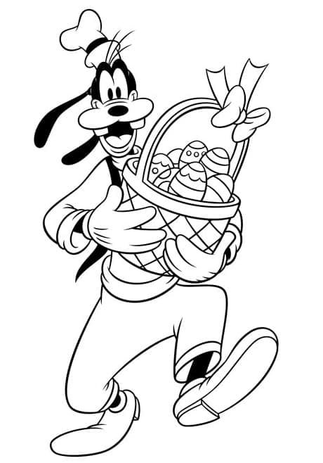 Snadný Goofy omalovánka