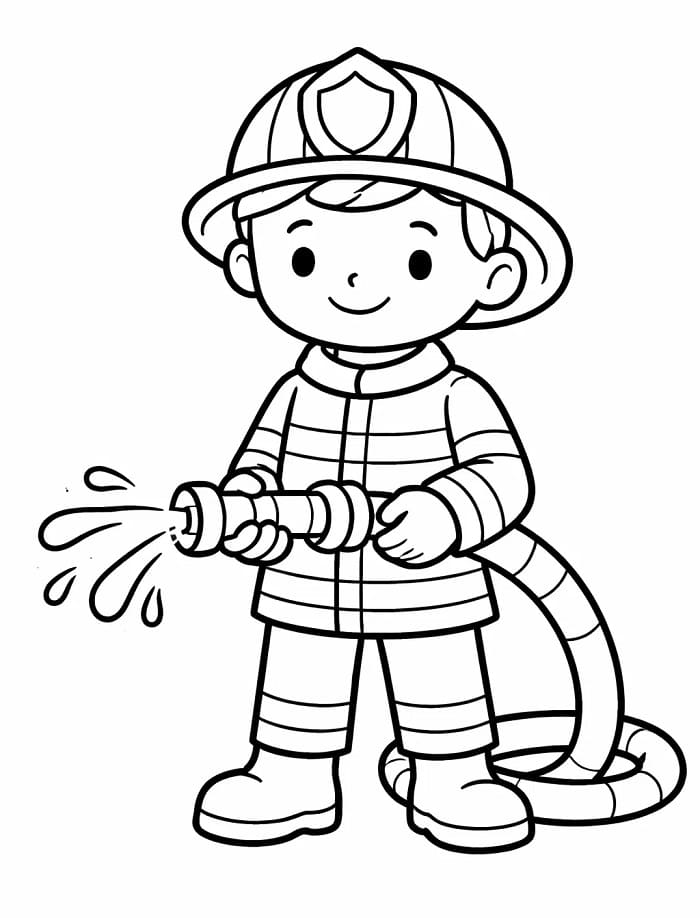 Snadný Hasič omalovánka