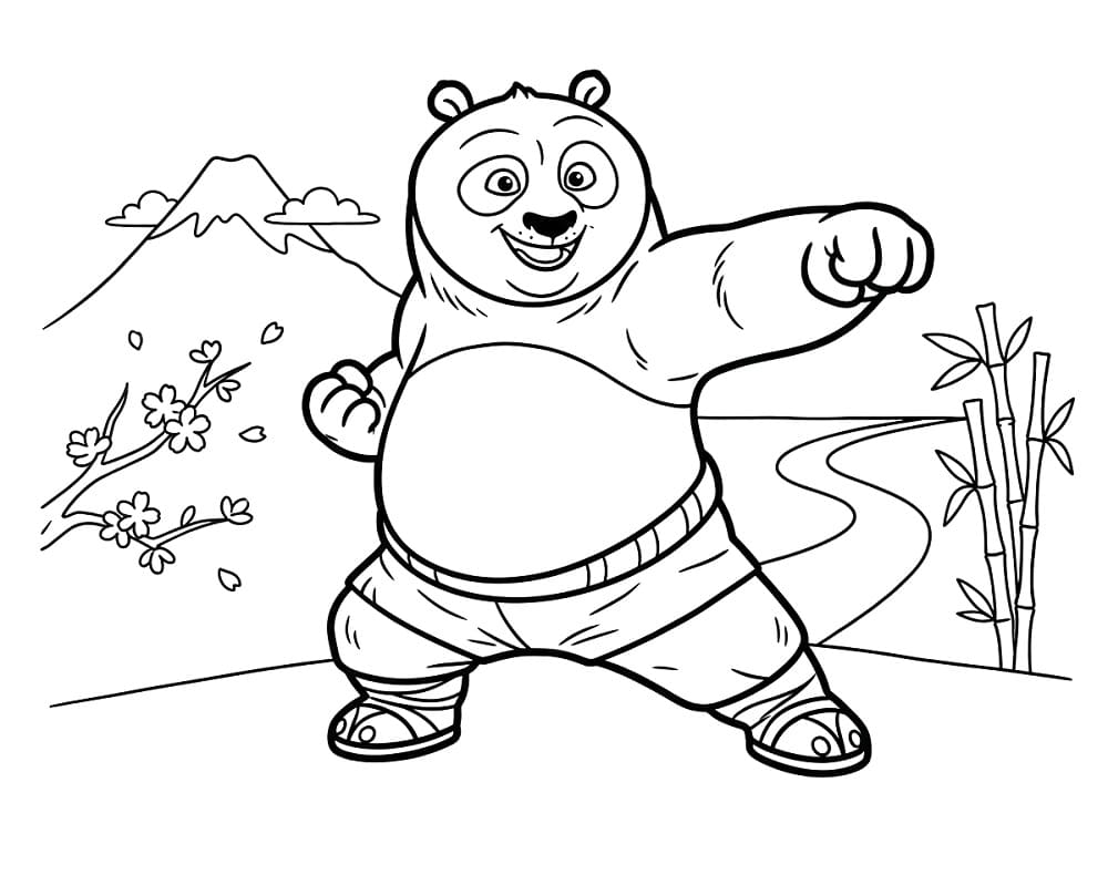 Kung Fu Panda omalovánky