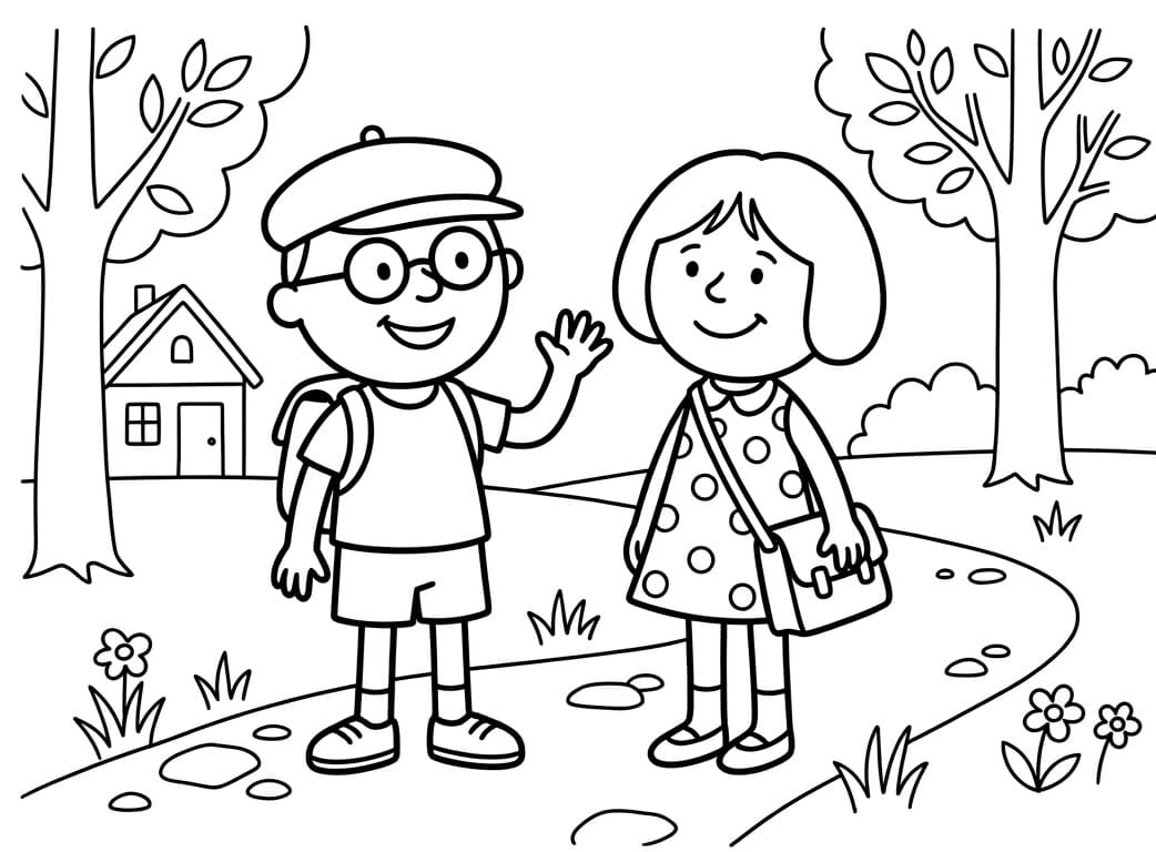 Snadný Mácha a Šebestová omalovánka