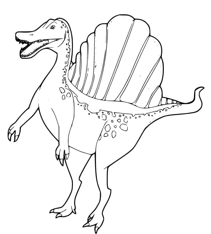 Snadný Spinosaurus omalovánka