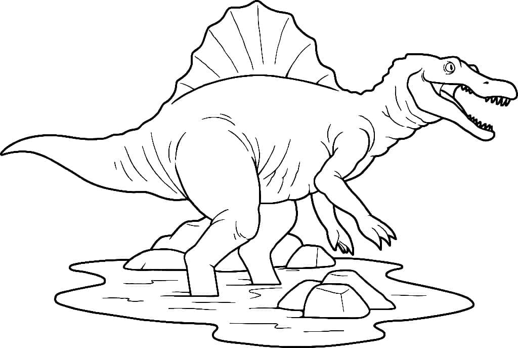 Spinosaurus k vytištění omalovánka
