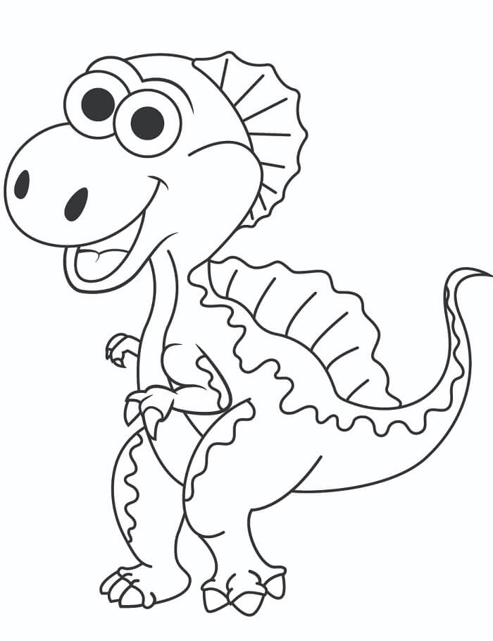 Spinosaurus pro děti od 2 let omalovánka