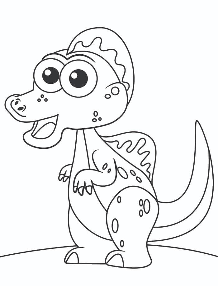 Spinosaurus pro děti od 3 let omalovánka