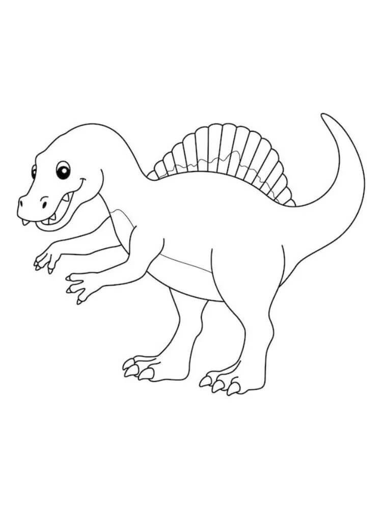 Spinosaurus pro děti od 6 let omalovánka