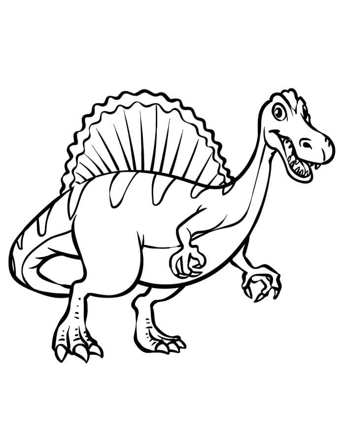 Spinosaurus zdarma pro děti omalovánka