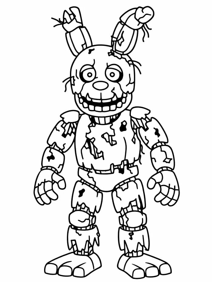 Springtrap Five Nights At Freddy's omalovánka