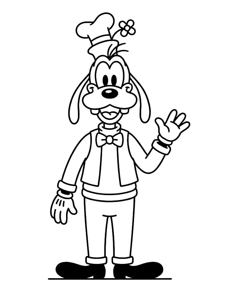 Šťastný Goofy omalovánka