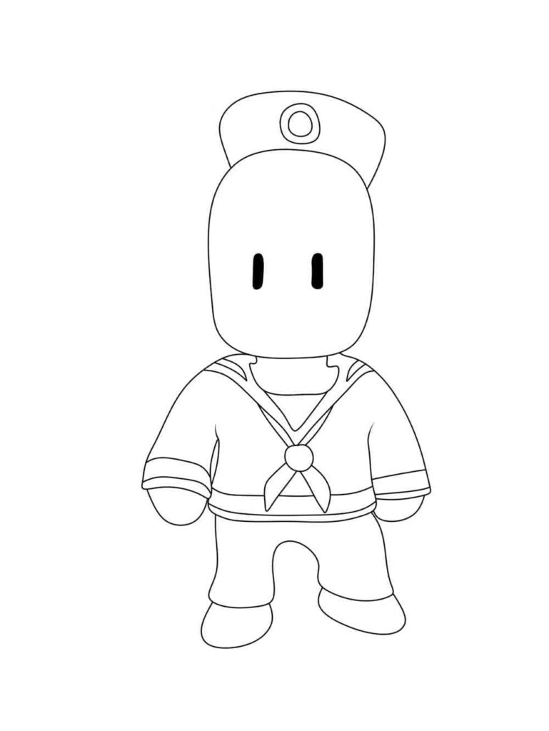 Omalovánka Stumble Guys Sailor Sean