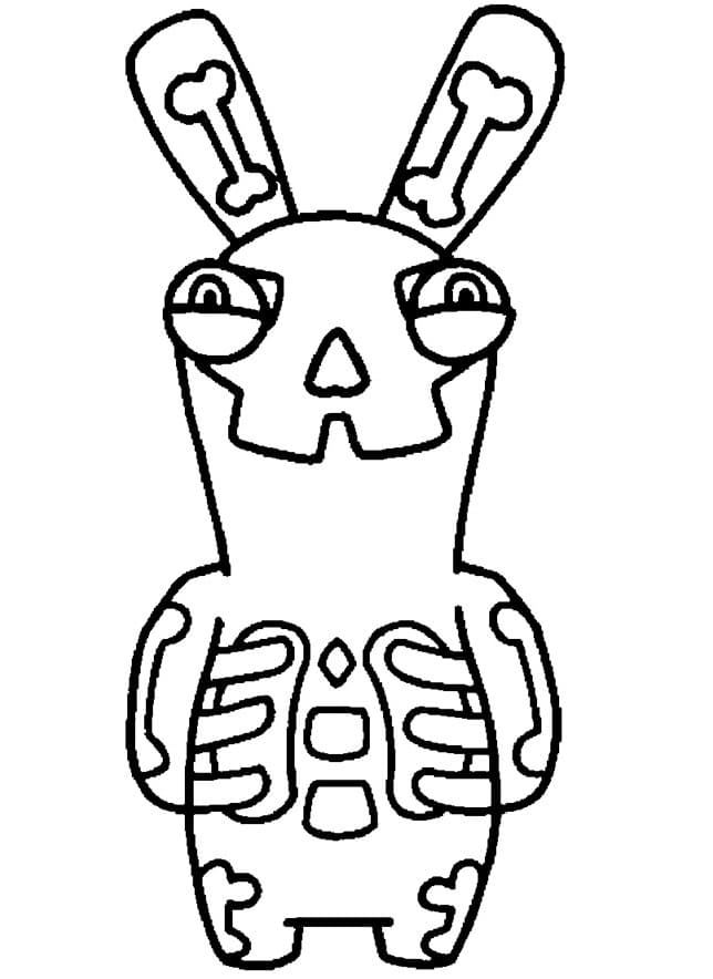 Stumble Guys Skeleton Rabbid omalovánka