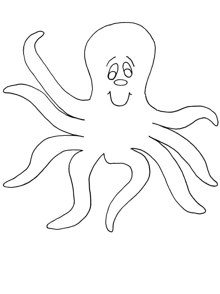 Tisknutelná zdarma Chobotnice omalovánka