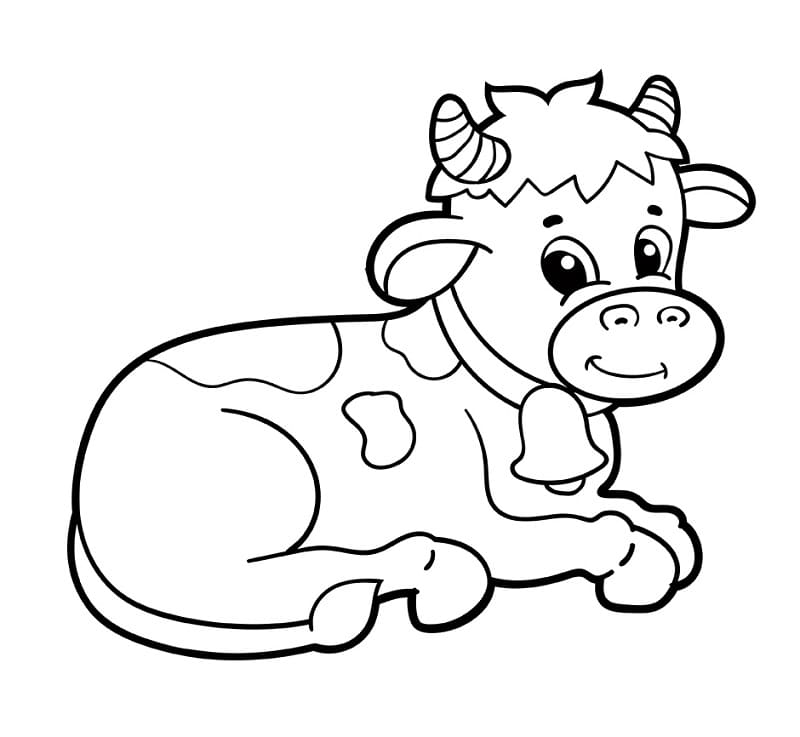 Tisknutelná zdarma Kráva omalovánka