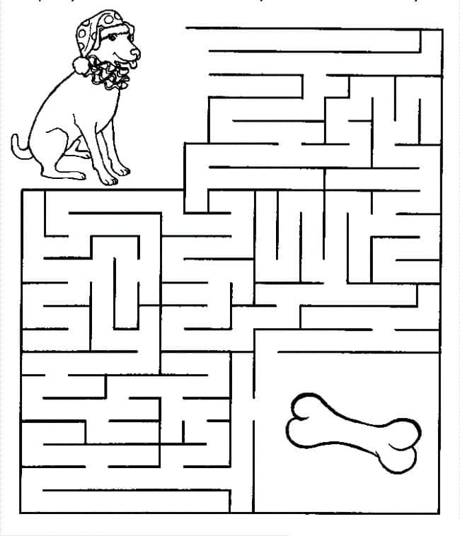 Tisknutelné bludiště zdarma omalovánka