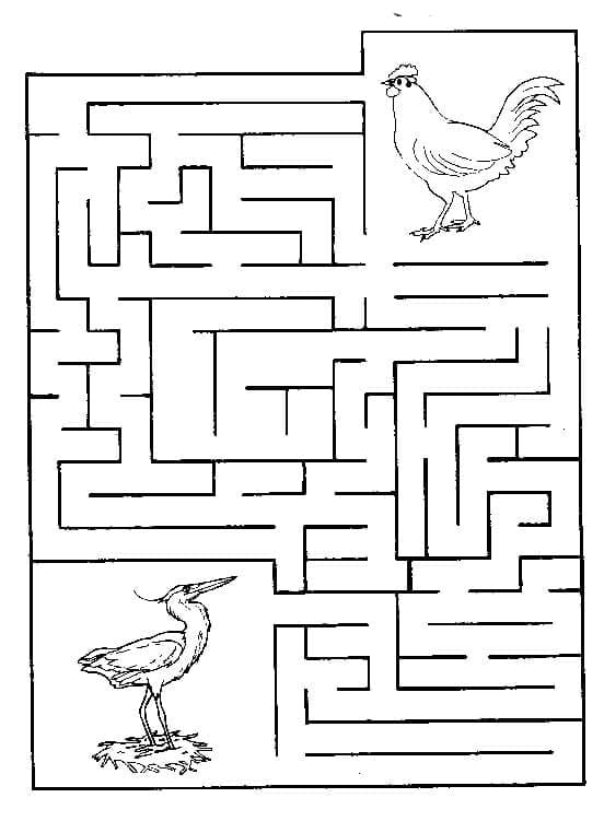 Tisknutelné zdarma bludiště omalovánka