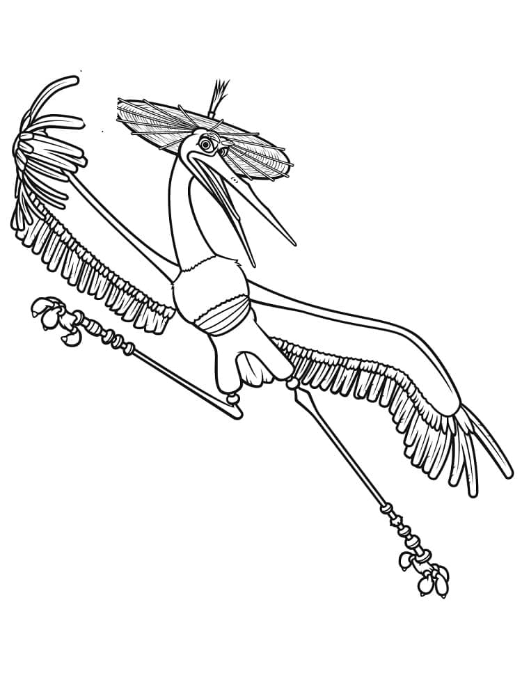 Tisknutelný Kung Fu Panda zdarma omalovánka