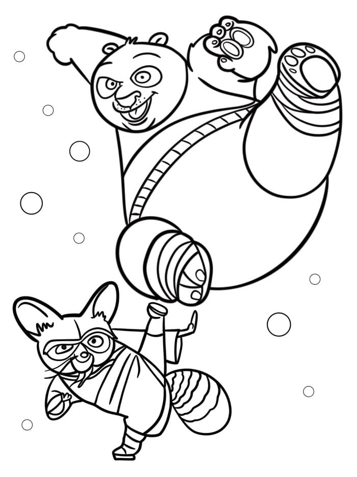 Tisknutelný Kung Fu Panda omalovánka