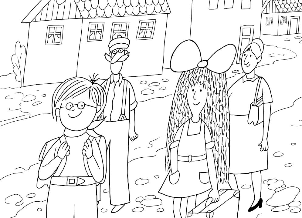 Tisknutelný Mácha a Šebestová zdarma omalovánka