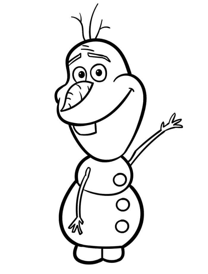 Tisknutelný Olaf pro děti omalovánka
