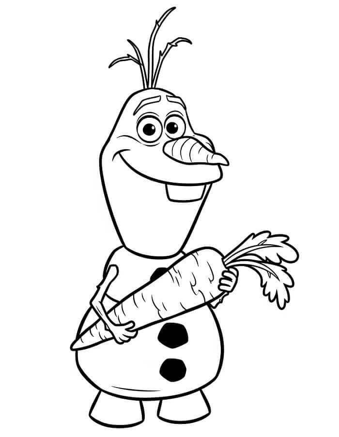 Tisknutelný Olaf zdarma omalovánka