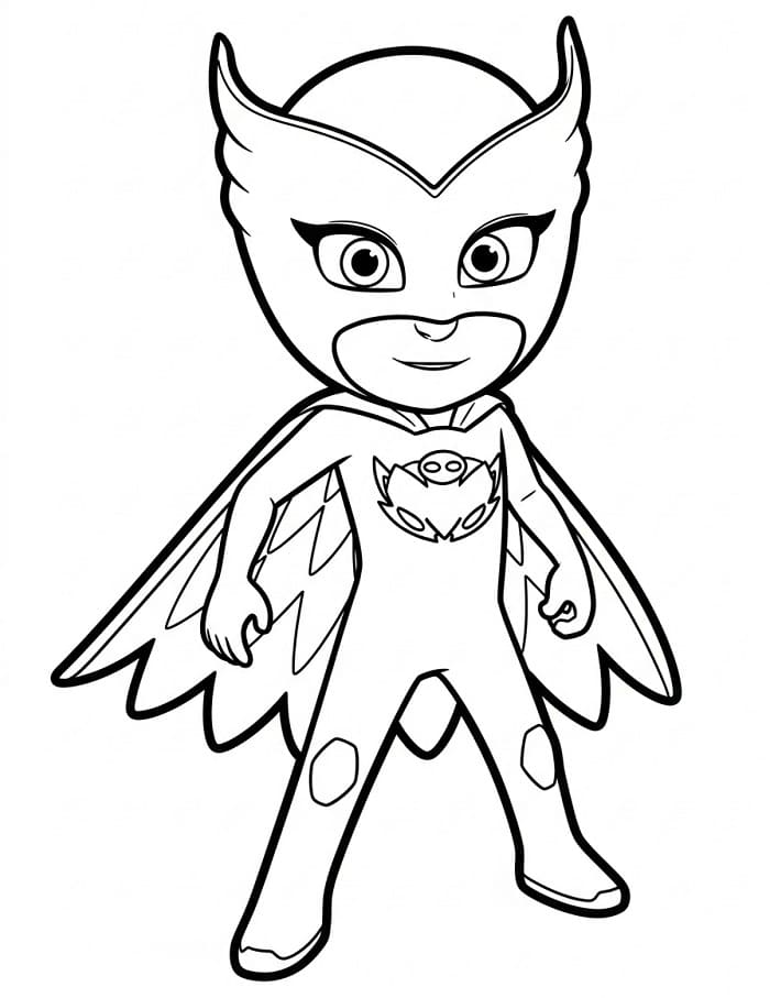 Tisknutelný Pyžamasky omalovánka