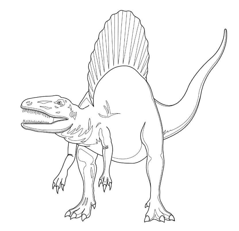 Tisknutelný Spinosaurus omalovánka