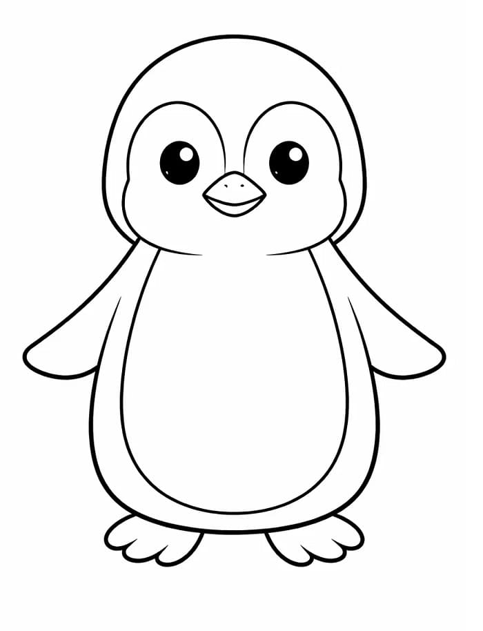 Tisknutelný Tučňák omalovánka