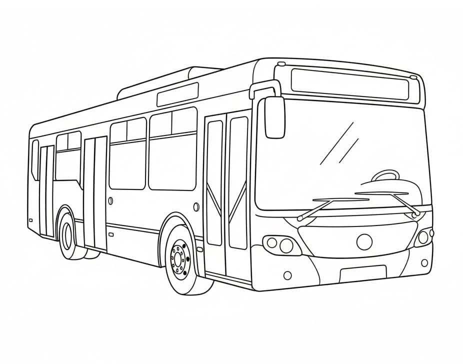 Tisknutelný autobus omalovánka