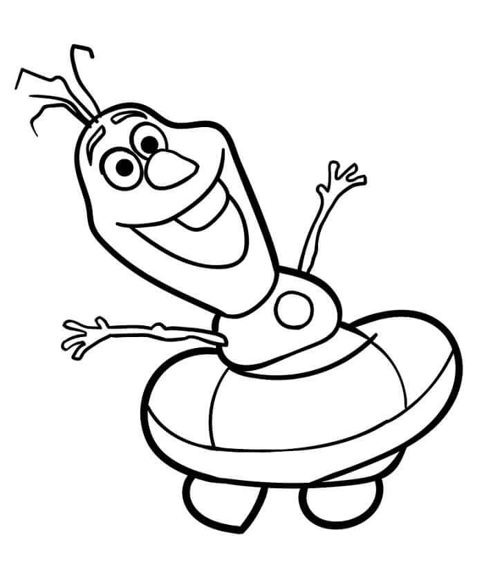 Tisknutelný obrázek Olafa omalovánka