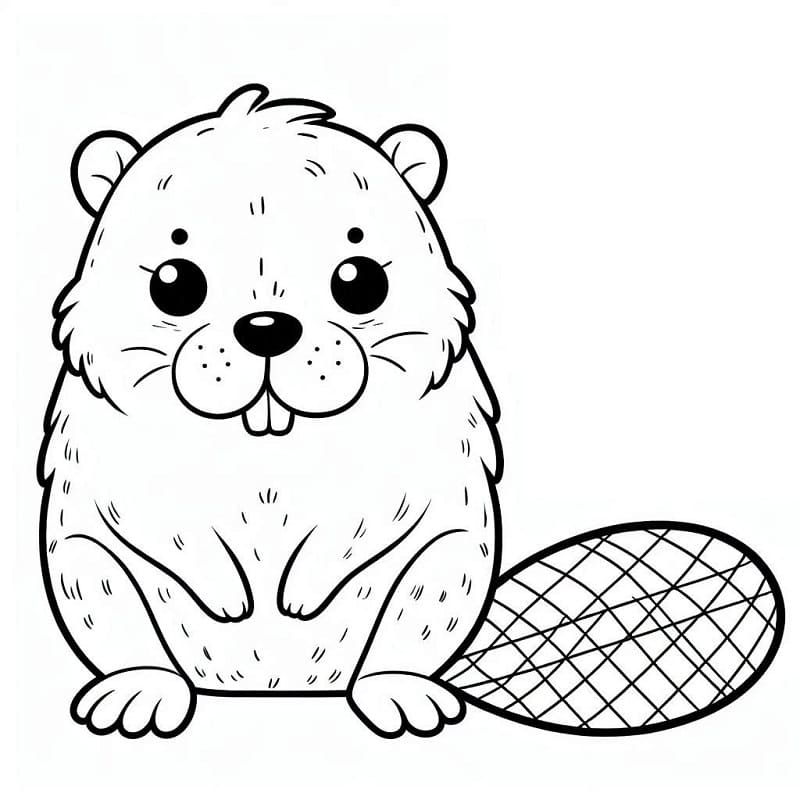 Tlustý Bobr omalovánka
