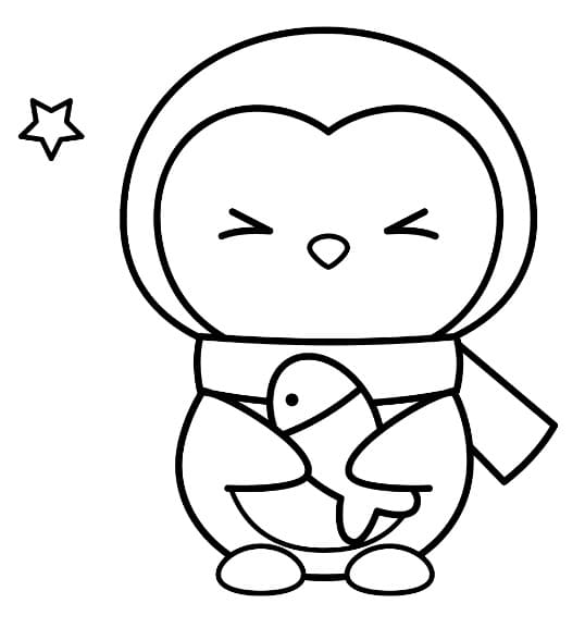 Tučňák pro děti 1 rok omalovánka