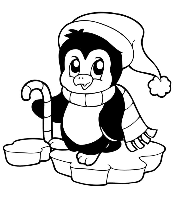 Tučňák pro děti 4 roky omalovánka