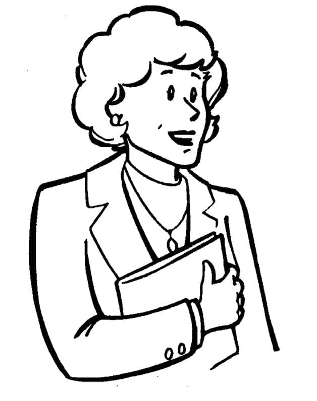 Učitelka k tisku omalovánka