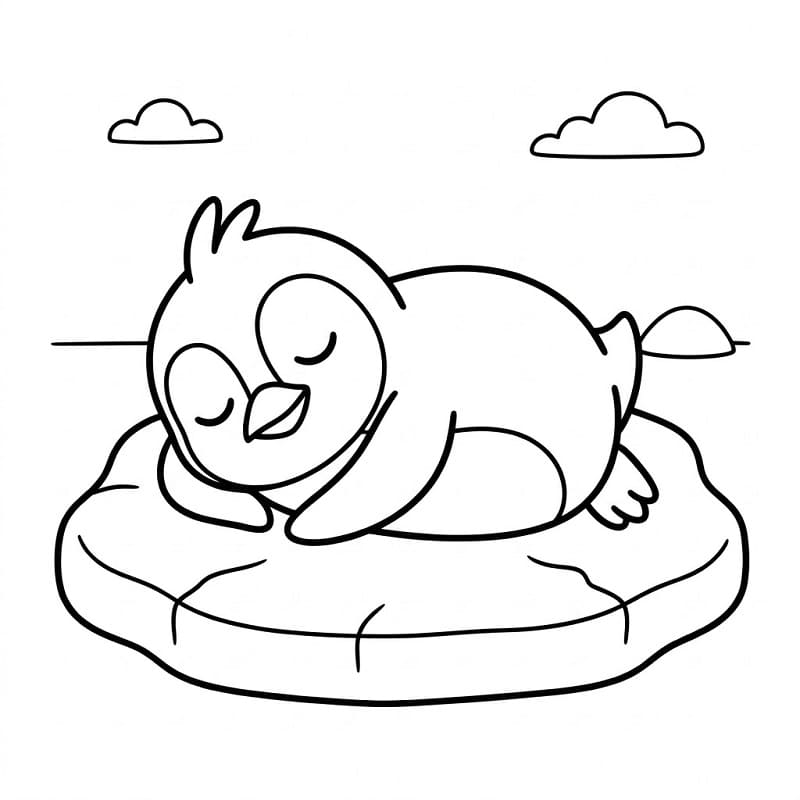 Usmívající se Tučňák omalovánka