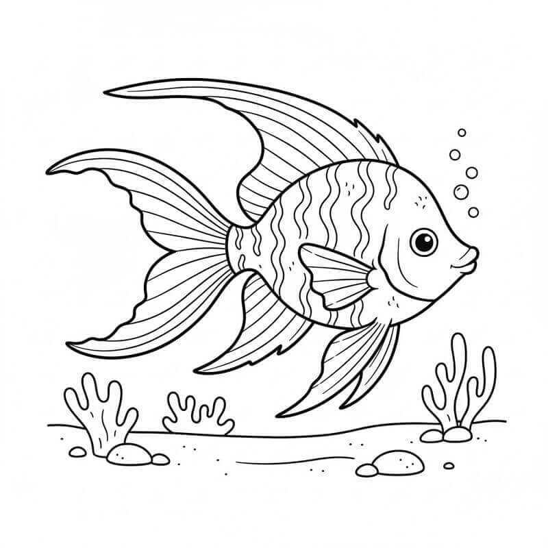 Úžasná Ryba omalovánka