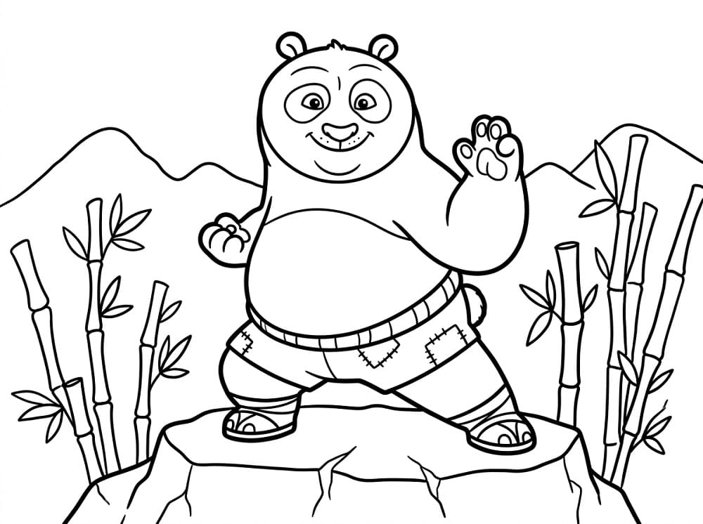 Úžasný Kung Fu Panda omalovánka
