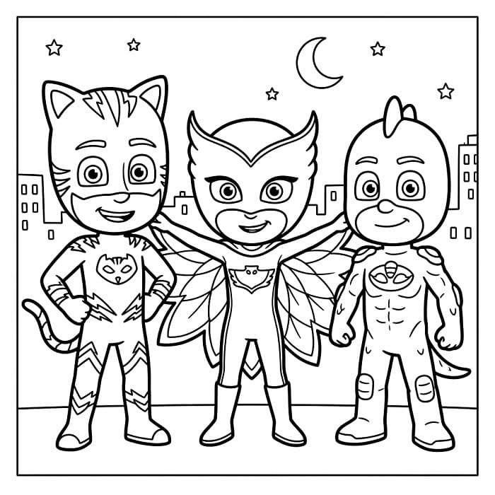 Úžasný Pyžamasky omalovánka