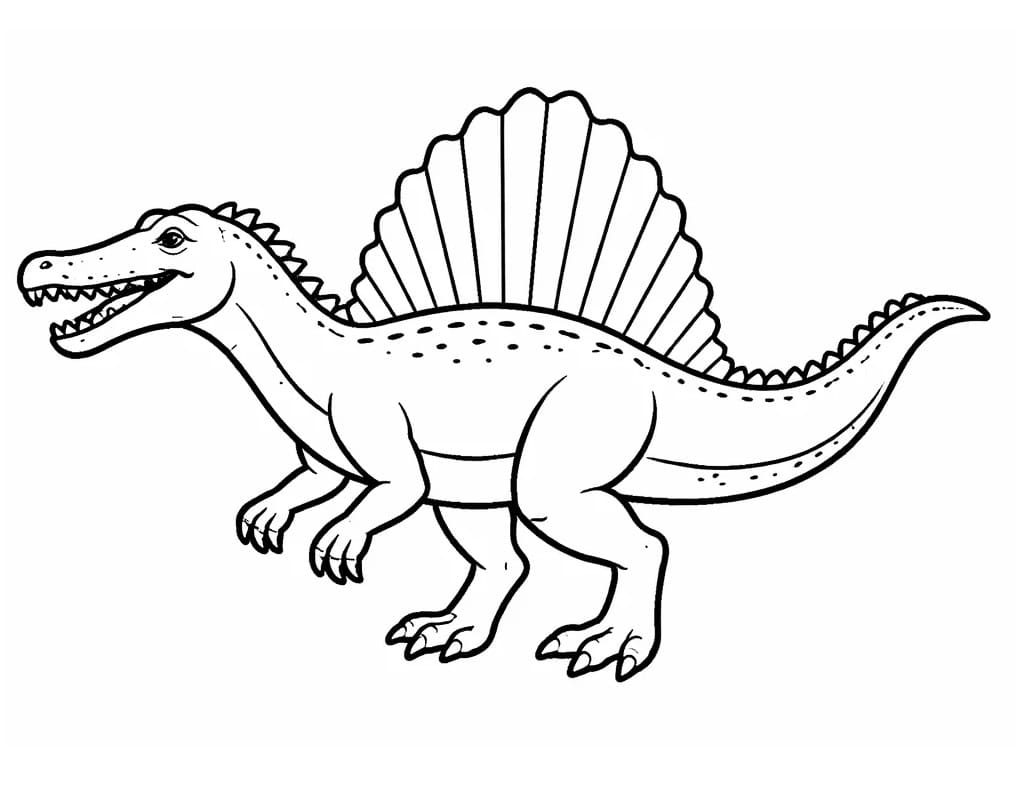Úžasný Spinosaurus omalovánka