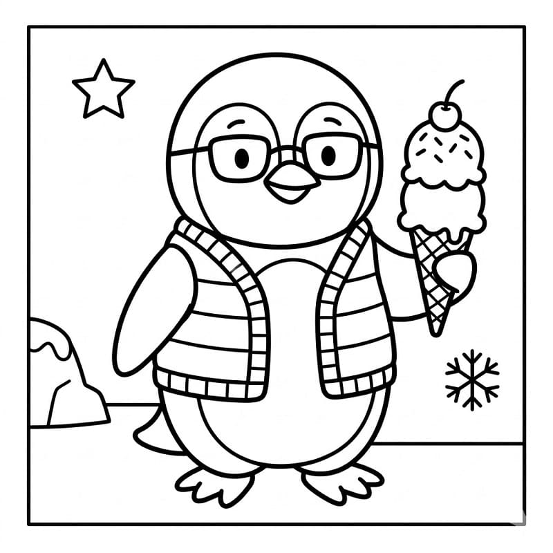 Úžasný Tučňák omalovánka