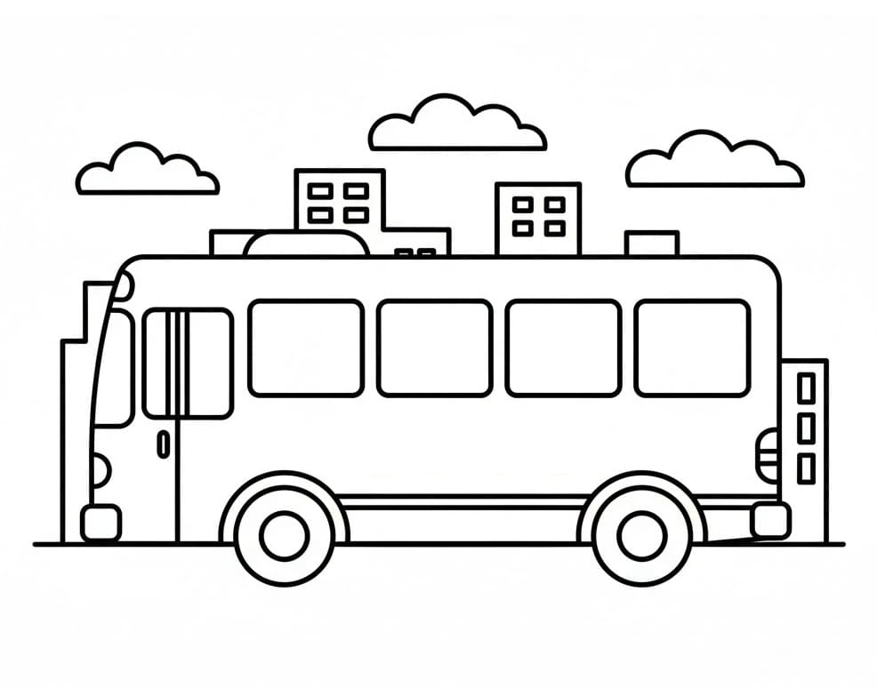 Úžasný autobus omalovánka