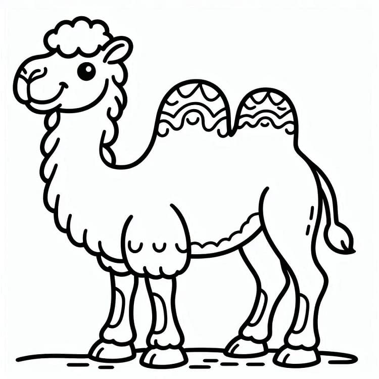 Velbloud omalovánky